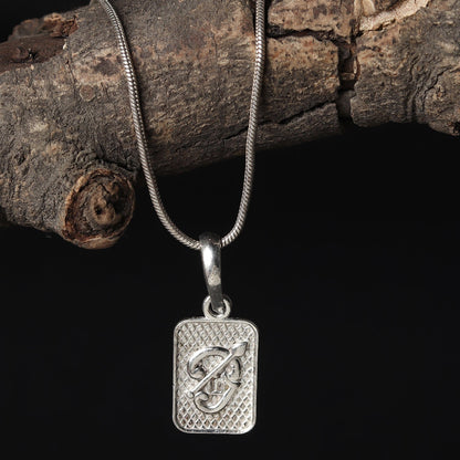 Spiritual Tamil OM Pure Silver 92.5% purity pendant by for Men & Women