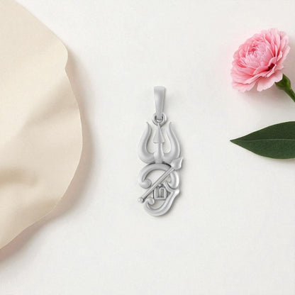 Spiritual Tamil OM Pure Silver 92.5% purity pendant by for Men & Women