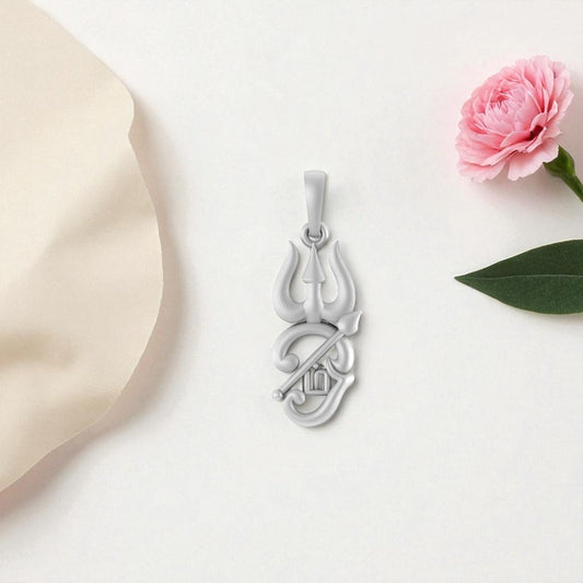 Spiritual Tamil OM Pure Silver 92.5% purity pendant by for Men & Women