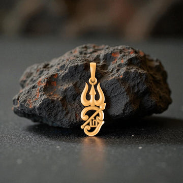22 CT Gold Plated Silver (92.5% purity) Spiritual OM Pendant for Men and Women