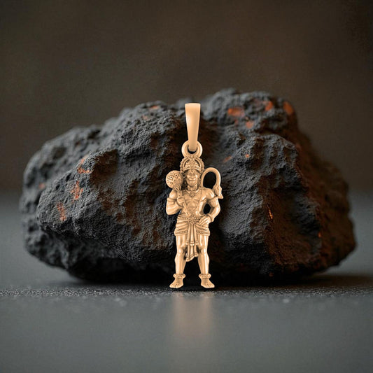 22CT Gold Plated Silver 92.5 Purity God Hanuman (Regular Size) Pendant for Men by Akshat Sapphire-PM7373_GOLD