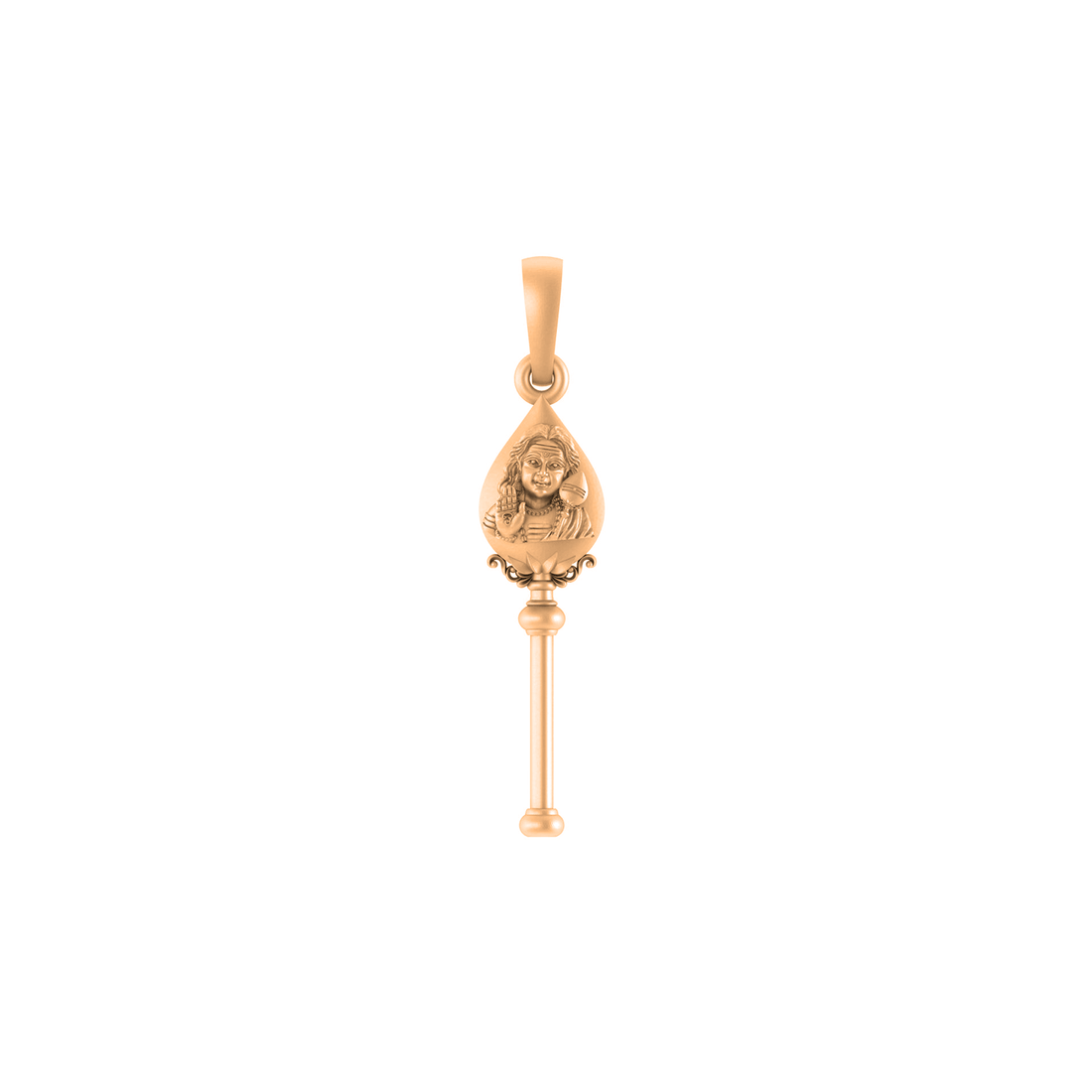 22CT Gold Plated Silver 92.5 Purity God Kartikeya Vel Pendant for Men & Women by Akshat Sapphire-PM7374_gold