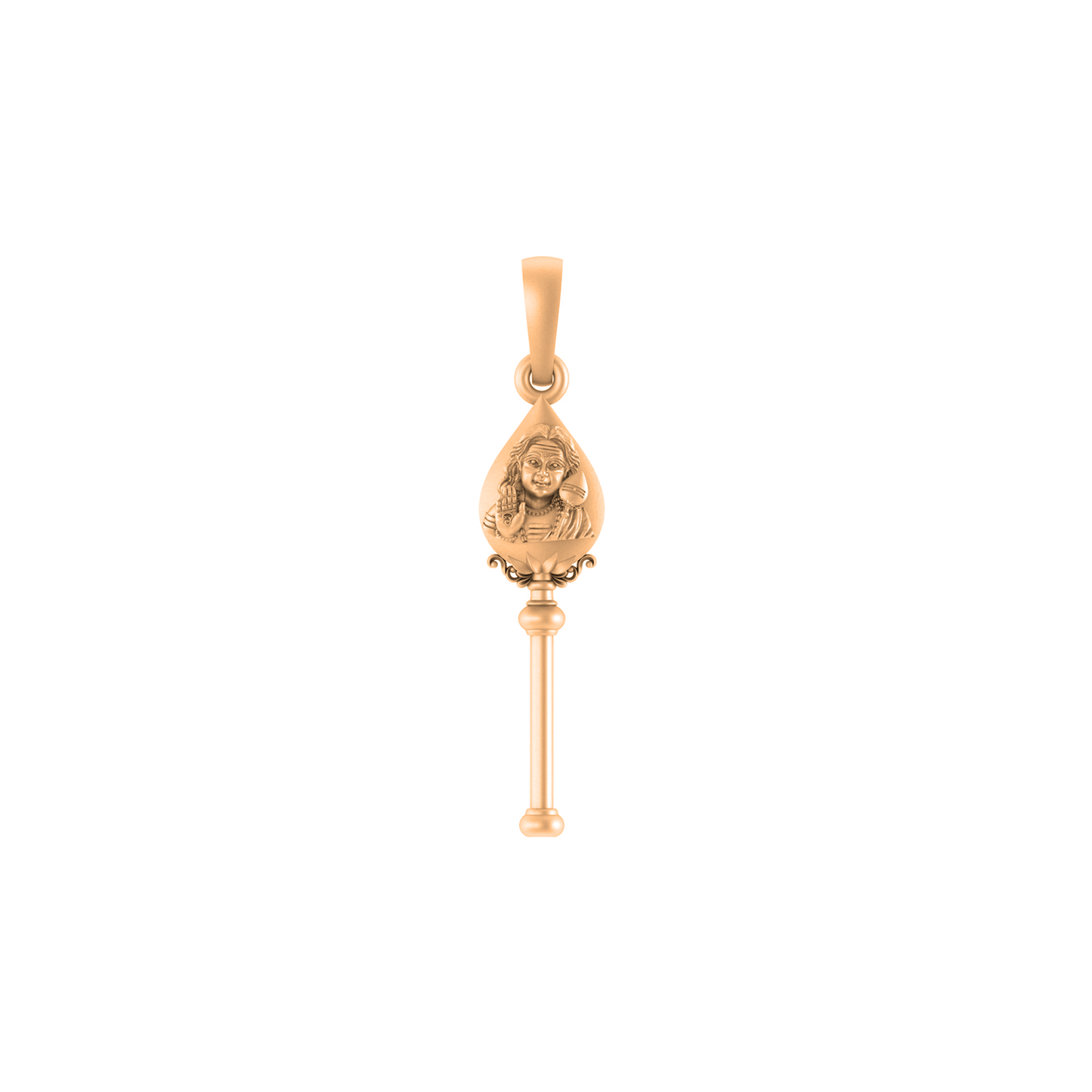 22 CT Gold Plated Silver (92.5% purity) Symbol Kartikeya Pendant for Men and Women