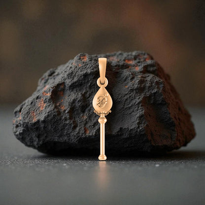 22CT Gold Plated Silver 92.5 Purity God Murugan Vel pandel  Pendant for Men & Women by Akshat Sapphire-PM7375_gold