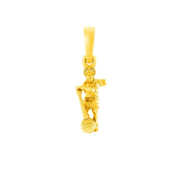 Akshat Sapphire 22 CT Gold Plated Silver (92.5% purity)God Hanuman Pendant for Men