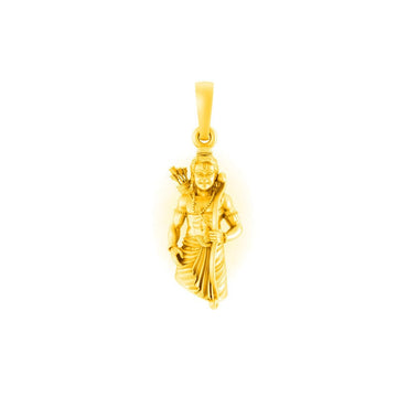 Akshat Sapphire 22 CT Gold Plated Silver (92.5% purity) God Ram Pendant (Big Size) for Men and Women