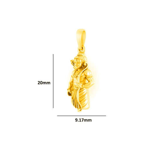 Akshat Sapphire 22 CT Gold Plated Silver (92.5% purity) God Ram Pendant (Big Size) for Men and Women