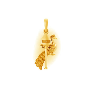 Akshat Sapphire 22KT Gold Plated Sterling Silver (92.5% purity) Spiritual Divine Kartikeya Vel Pandel Pendant