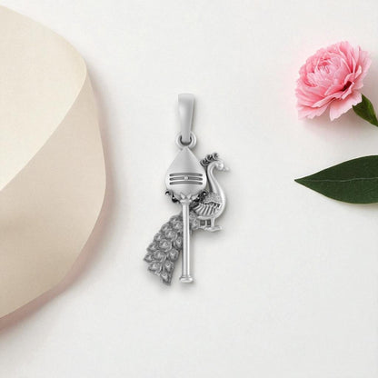 Pure Sterling Silver God Murugan vel pandel (Regular Size) Pendant for Men & Women by Akshat Sapphire – 92.5 Silver-PM7387