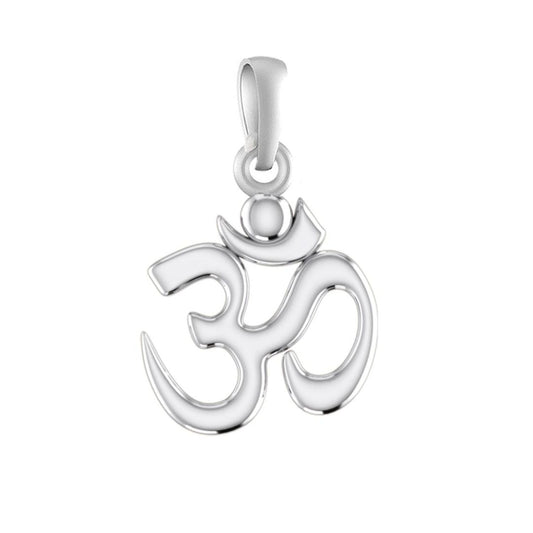 Akshat Sapphire Sterling Silver (92.5% purity) Spiritual OM Pendant for Men & Women Pure Silver Religious OM Locket for Good Health & Wealth