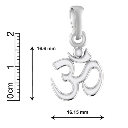 Akshat Sapphire Sterling Silver (92.5% purity) Spiritual OM Pendant for Men & Women Pure Silver Religious OM Locket for Good Health & Wealth
