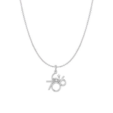 Religious and lucky 786 Chain Pendant (Pendant with Anchor/ Cable Chain Chain) for Men and women Pure Silver Muslim spiritual 786 Chain Locket for Good Luck, Health & Wealth