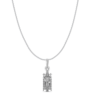 Akshat Sapphire Sterling Silver (92.5% purity) God Tirupati Bala Ji Chain Pendant (Pendant with Anchor/ Cable Chain Chain) for Men & Women Pure Silver Lord Bala Ji Chain Locket for Good Health & Wealth