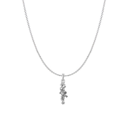 Akshat Sapphire Sterling Silver (92.5% purity) God Krishna Chain Pendant (Pendant with Anchor/ Cable Chain Chain) for Men & Women Pure Silver Lord Krishna Chain Locket for Good Health & Wealth