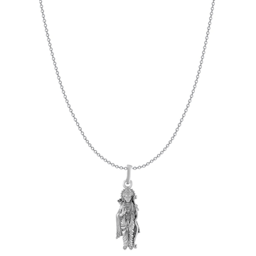 Akshat Sapphire Sterling Silver (92.5% purity) God Ram Ji chain Pendant (Pendant with Anchor/ Cable Chain Chain) for Men & Women Pure Silver Bhagwan Shri Ram Locket for Good Health & Wealth