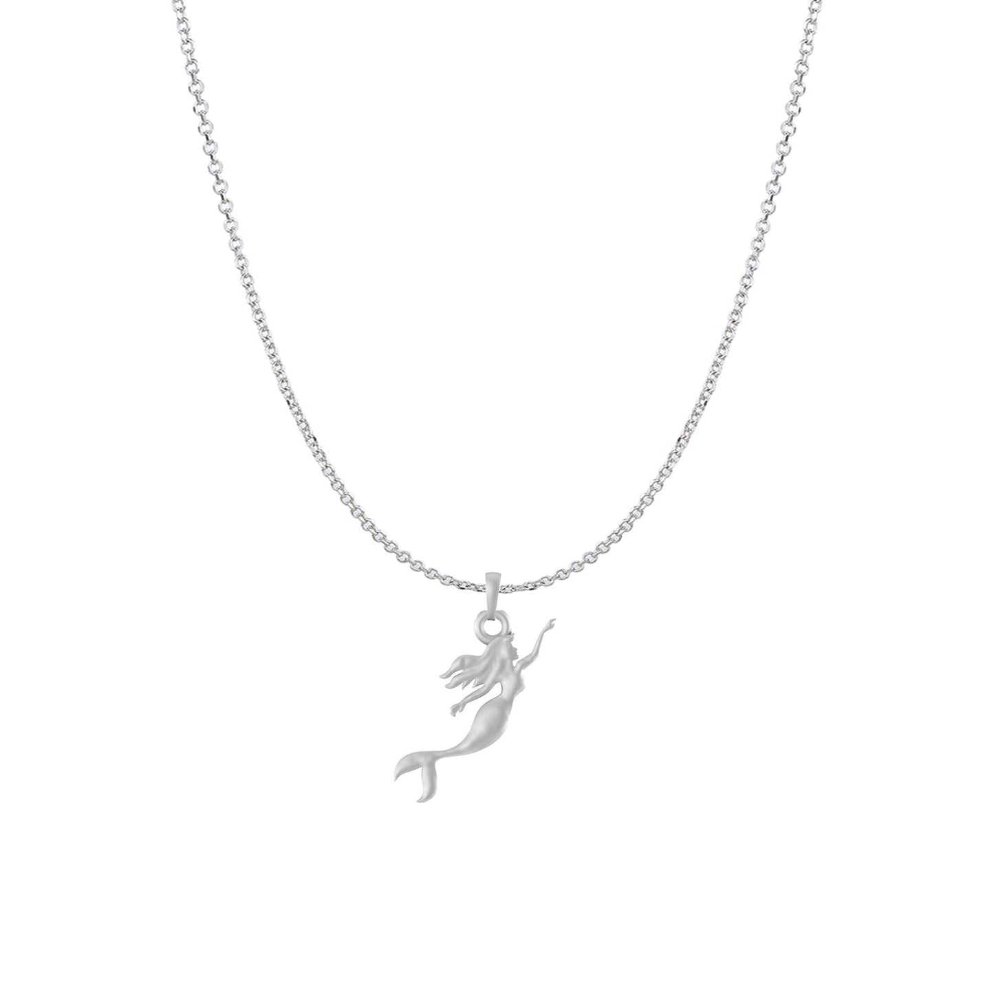 Sterling Silver (92.5% Purity) Pure Silver ambitious and Stylish divine Mermaid Chain Pendant (Locket with Anchor/ Cable Chain Chain) for Men & Women