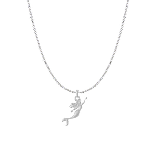 Sterling Silver (92.5% Purity) Pure Silver ambitious and Stylish divine Mermaid Chain Pendant (Locket with Anchor/ Cable Chain Chain) for Men & Women