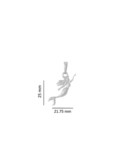 Sterling Silver (92.5% Purity) Pure Silver ambitious and Stylish divine Mermaid Chain Pendant (Locket with Anchor/ Cable Chain Chain) for Men & Women