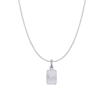 Akshat Sapphire Sterling Silver (92.5% purity) Spiritual OM Chain Pendant (Pendant with Anchor/ Cable Chain Chain) for Men & Women Pure Silver Divine OM Chain Locket for Health & Wealth