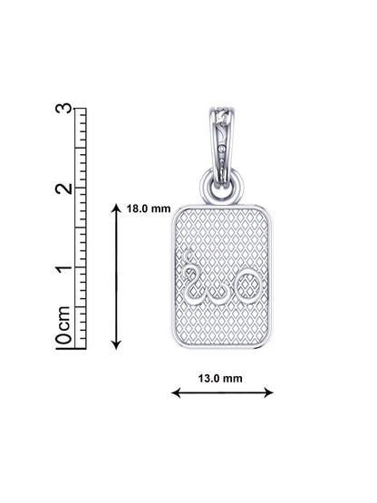 Sterling Silver (92.5% Purity) Pure Silver Spiritual OM Chain Pendant (Locket with Anchor/ Cable Chain Chain) for Men & Women