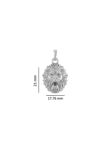 Sterling Silver (92.5% Purity) Pure Silver God Vishnu Narsimha Chain Pendant (Locket with Anchor/ Cable Chain Chain) for Men & Women
