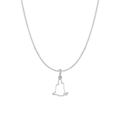Akshat Sapphire Sterling Silver (92.5% purity) Spiritual Swami Samarth Chain Pendant (Pendant with Anchor/ Cable Chain Chain) for Men and women Pure Silver religious Swami of Akkalkot Swami Smarth Chain Locket for Good Luck, Health & Wealth