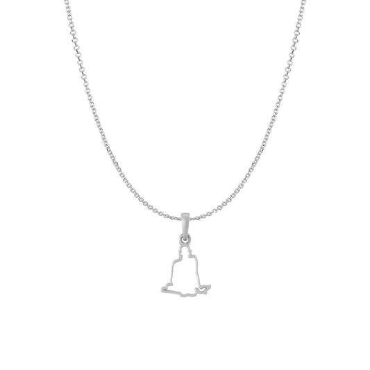 Akshat Sapphire Sterling Silver (92.5% purity) Spiritual Swami Samarth Chain Pendant (Pendant with Anchor/ Cable Chain Chain) for Men and women Pure Silver religious Swami of Akkalkot Swami Smarth Chain Locket for Good Luck, Health & Wealth