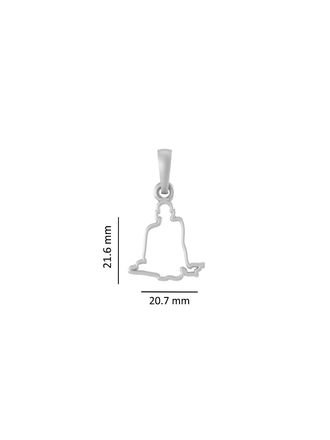 Akshat Sapphire Sterling Silver (92.5% purity) Spiritual Swami Samarth Chain Pendant (Pendant with Anchor/ Cable Chain Chain) for Men and women Pure Silver religious Swami of Akkalkot Swami Smarth Chain Locket for Good Luck, Health & Wealth