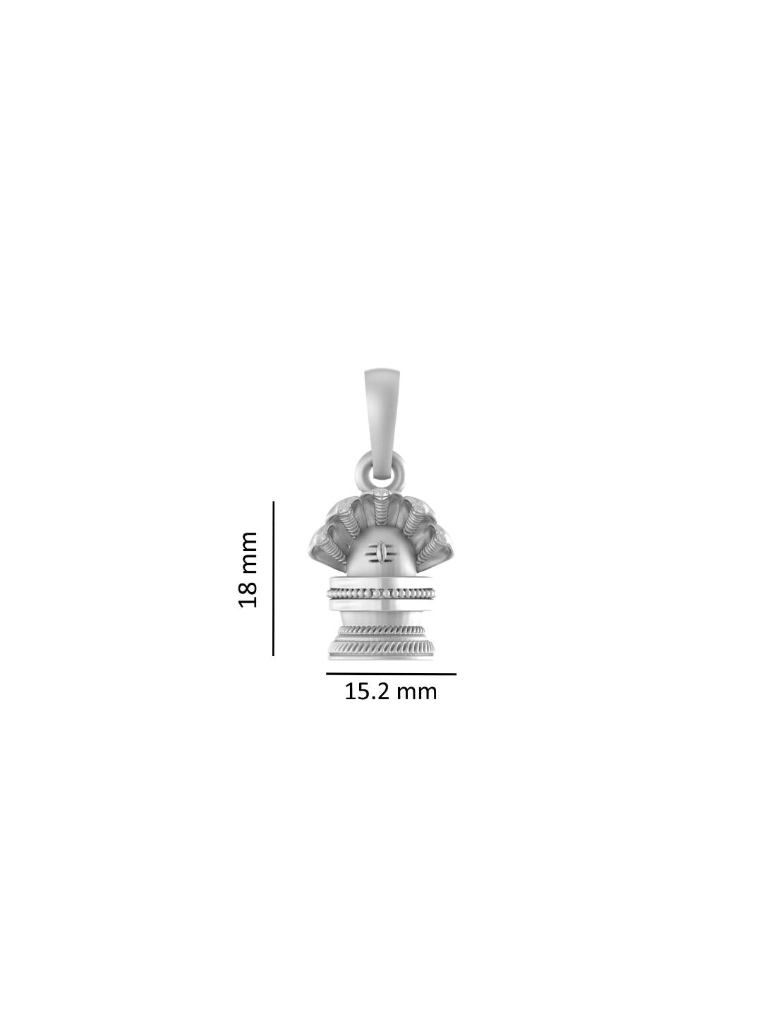 Akshat Sapphire Sterling Silver (92.5% purity) God Shivling Chain Pendant (Pendant with Anchor/ Cable Chain Chain) for Men Pure Silver Lord Shiva Linga Chain Locket for Good Health & Wealth