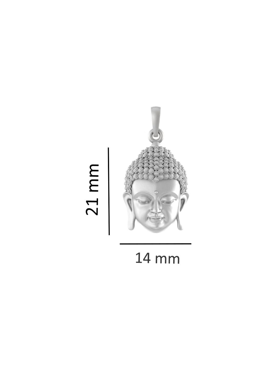 Akshat Sapphire Sterling Silver (92.5% purity) Spiritual God Gautam Buddha Chain Pendant (Pendant with Anchor/ Cable Chain Chain) for Men & Women Pure Silver religious Gautam buddh Chain Locket for Good Health & Wealth