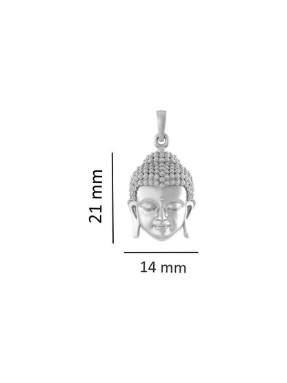 Akshat Sapphire Sterling Silver (92.5% purity) Spiritual God Gautam Buddha Chain Pendant (Pendant with Anchor/ Cable Chain Chain) for Men & Women Pure Silver religious Gautam buddh Chain Locket for Good Health & Wealth