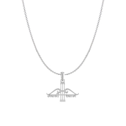 Akshat Sapphire Sterling Silver (92.5% purity) God Baba Khatu Shyam Chain Pendant (Pendant with Anchor/ Cable Chain Chain) for Men & Women Pure Silver Lord Baba Khatu Shyam Chain Locket for Good Health & Wealth