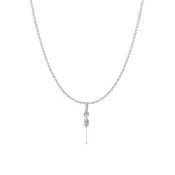 Spiritual Vel Pandel Pure Silver 92.5% purity Chain pendant by Akshat Sapphire Vel Pandel Pendant (Pendant with Anchor Chain-18 inches)