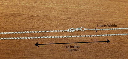 God Shiva Pure Silver 92.5% purity Chain pendant by Shiva Pendant (Pendant with Anchor Chain-18 inches)