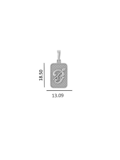 Spiritual Tamil OM Pure Silver 92.5% purity Chain pendant by for Men & Women (Pendant with Anchor Chain-18 inches)
