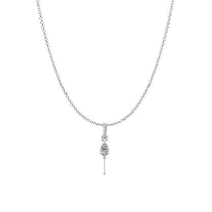 God Kartikeya Pure Silver 92.5% purity Chain pendant by Murugan Pendant (Pendant with Anchor Chain-18 inches)