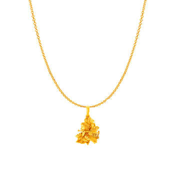 Akshat Sapphire 22KT Gold Plated Sterling Silver (with 92.5% purity) God Radha Krishna Chain Pendant (Pendant with Anchor Chain-18 inches) for  Women  Lord Radha kishan Chain Locket for Good Health & Wealth