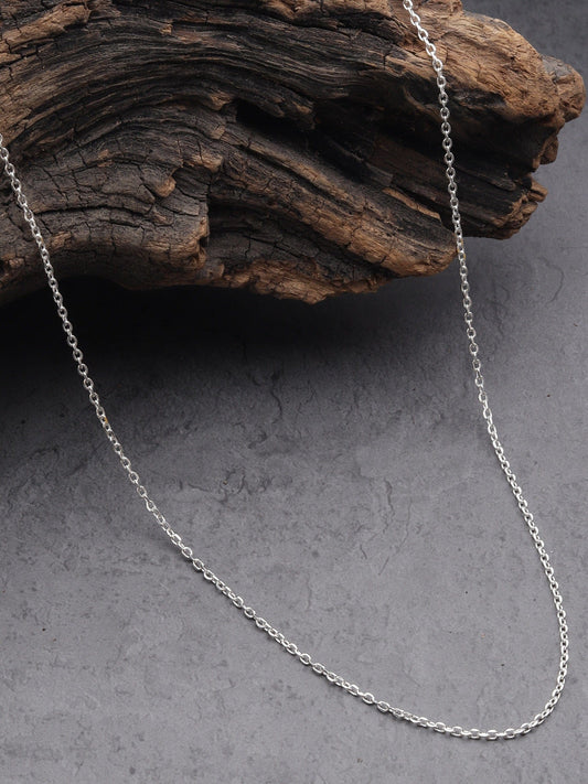 Akshat Sapphire Sterling Silver (92.5% purity) precious Name alphabet chain pendant (Pendnat with Anchor/Cable chain) pure silver designer alphabet chain locket