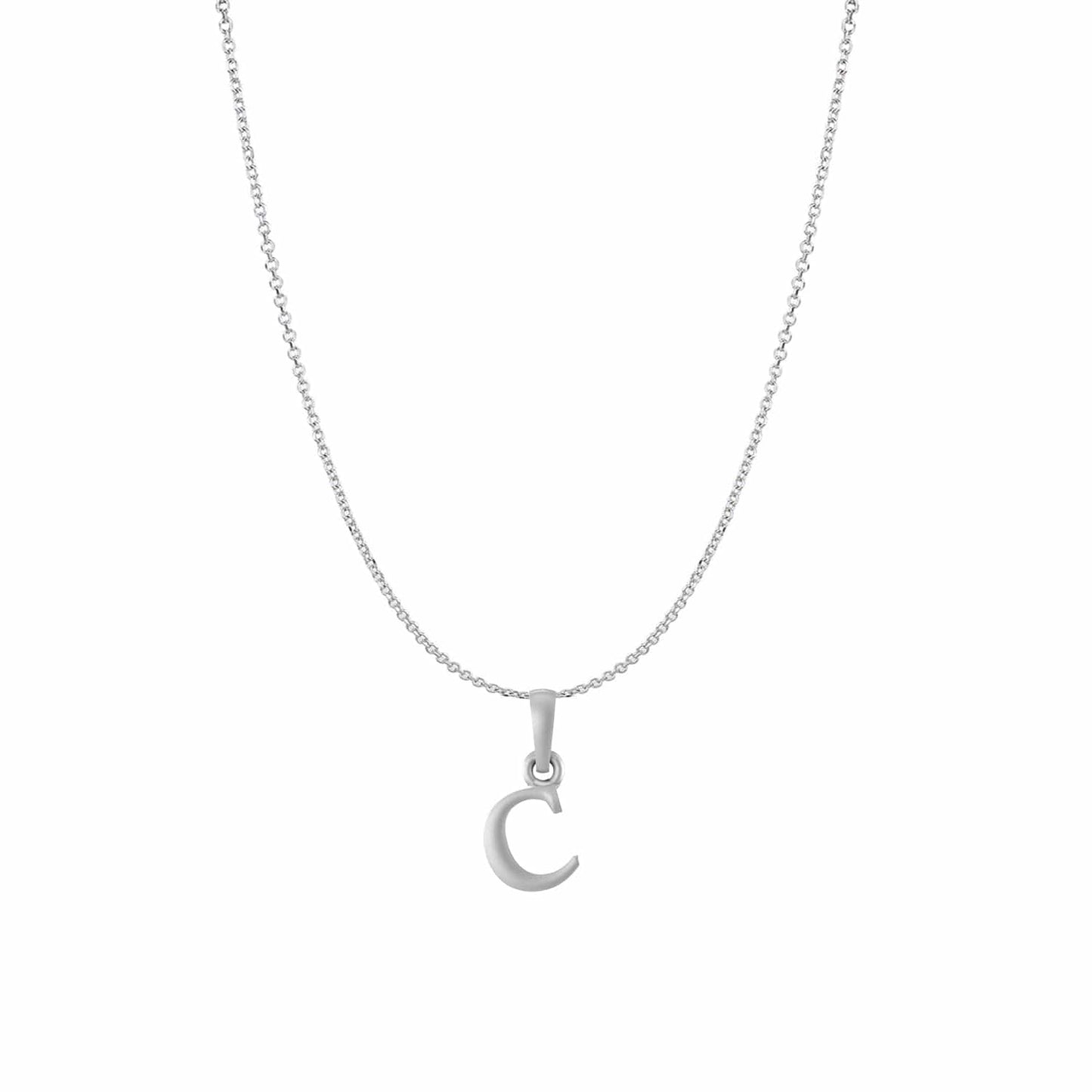 Sterling Silver (92.5% purity) precious Name alphabet chain pendant (Pendnat with Anchor/Cable chain) pure silver designer alphabet chain locket