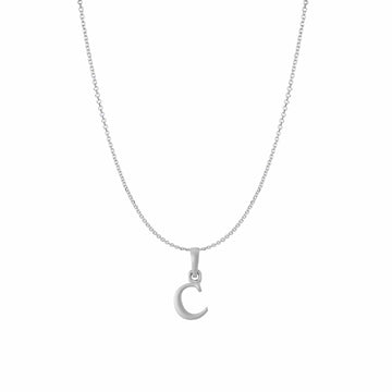 Akshat Sapphire Sterling Silver (92.5% purity) precious Name alphabet chain pendant (Pendnat with Anchor/Cable chain) pure silver designer alphabet chain locket