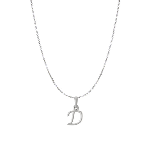 Akshat Sapphire Sterling Silver (92.5% purity) precious Name alphabet chain pendant (Pendnat with Anchor/Cable chain) pure silver designer alphabet chain locket
