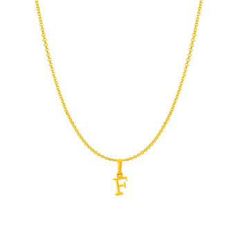 22KT Gold Plated Silver (92.5% purity) precious Name alphabet chain pendant (Pendnat with Anchor chain- 18 Inches) pure silver designer alphabet chain locket