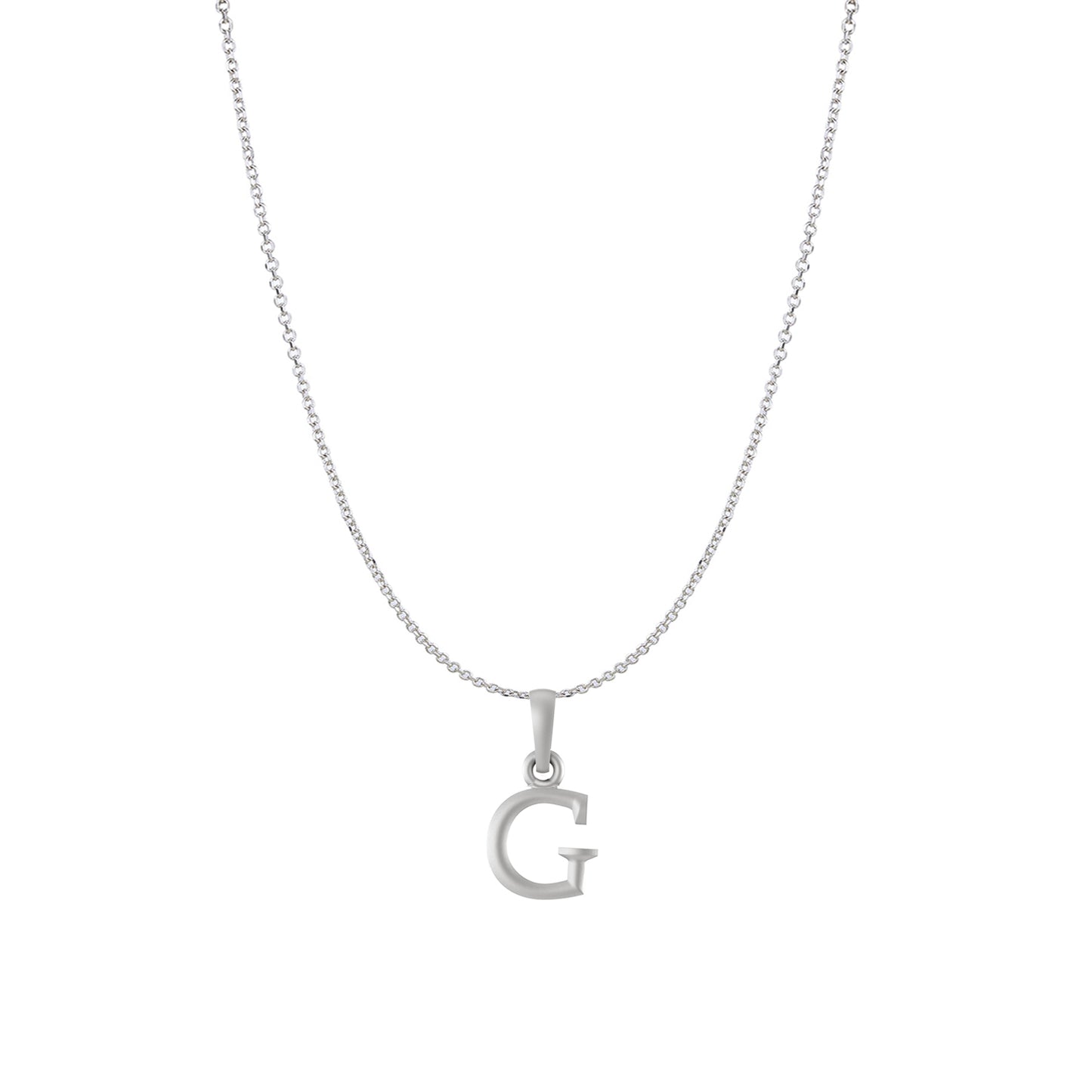 Sterling Silver (92.5% purity) precious Name alphabet chain pendant (Pendnat with Anchor/Cable chain) pure silver designer alphabet chain locket