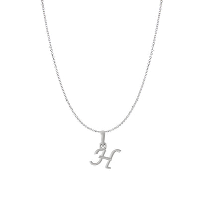 Akshat Sapphire Sterling Silver (92.5% purity) precious Name alphabet chain pendant (Pendnat with Anchor/Cable chain) pure silver designer alphabet chain locket