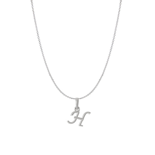 Akshat Sapphire Sterling Silver (92.5% purity) precious Name alphabet chain pendant (Pendnat with Anchor/Cable chain) pure silver designer alphabet chain locket