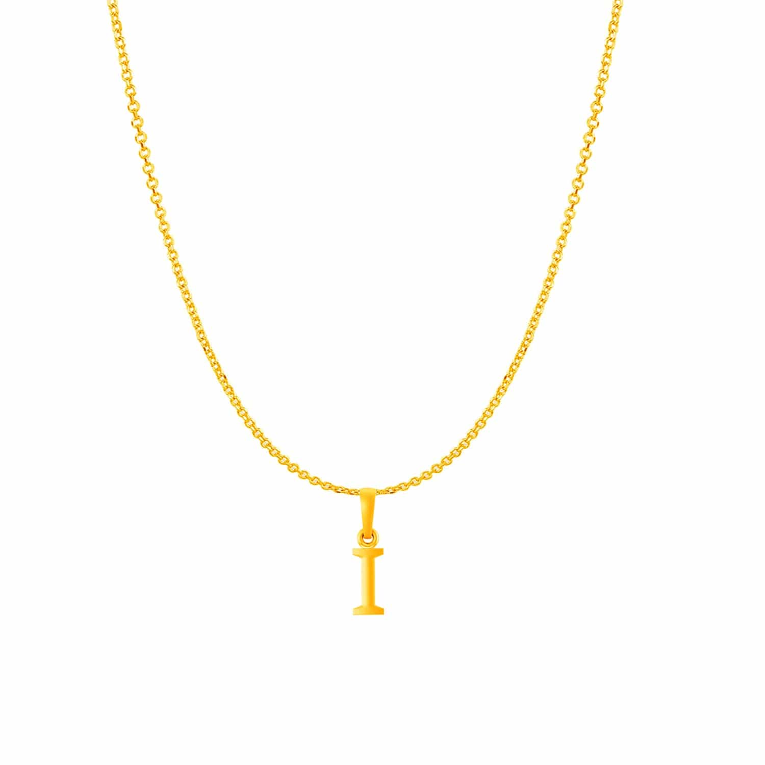 22KT Gold Plated Silver (92.5% purity) precious Name alphabet chain pendant (Pendnat with Anchor chain- 18 Inches) pure silver designer alphabet chain locket