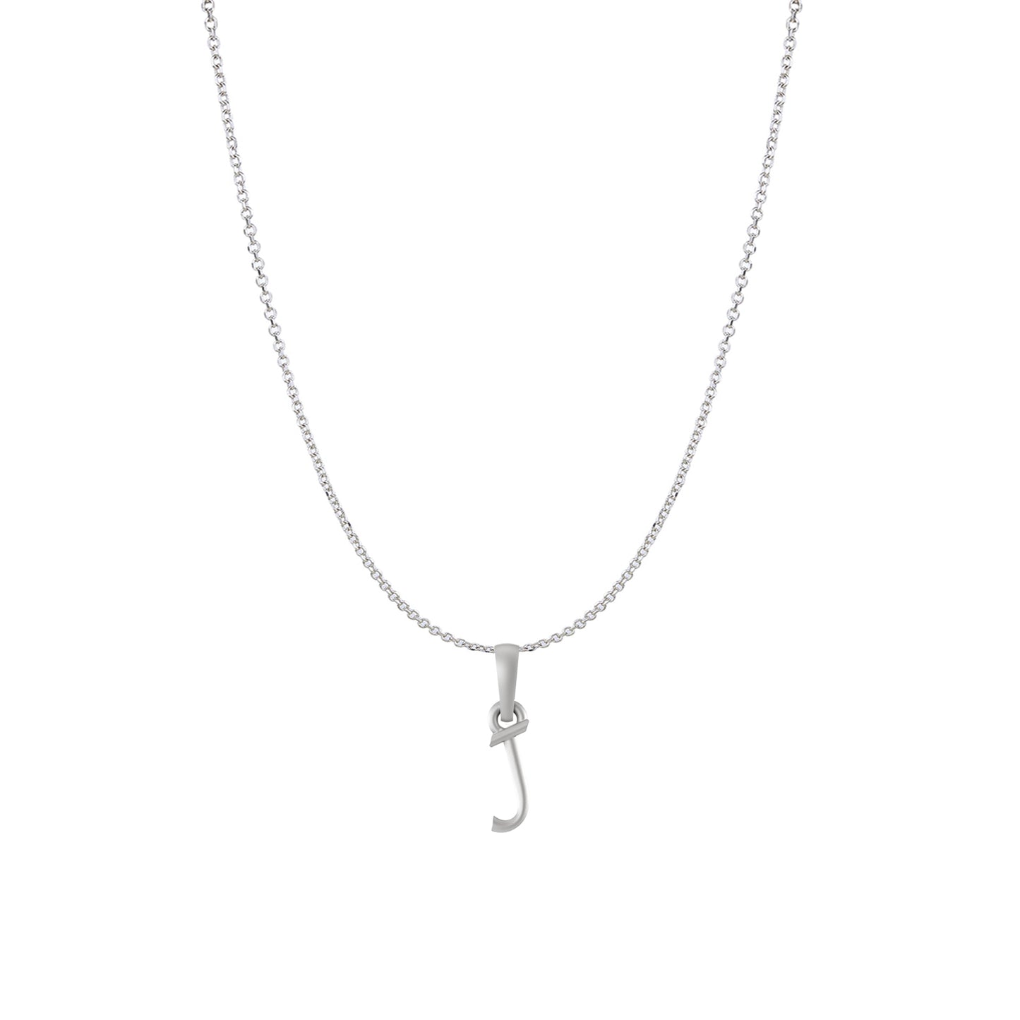 Akshat Sapphire Sterling Silver (92.5% purity) precious Name alphabet chain pendant (Pendnat with Anchor/Cable chain) pure silver designer alphabet chain locket