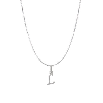 Akshat Sapphire Sterling Silver (92.5% purity) precious Name alphabet chain pendant (Pendnat with Anchor/Cable chain) pure silver designer alphabet chain locket