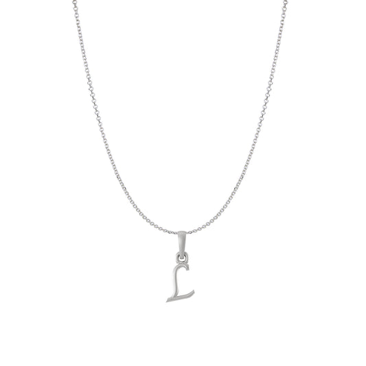 Akshat Sapphire Sterling Silver (92.5% purity) precious Name alphabet chain pendant (Pendnat with Anchor/Cable chain) pure silver designer alphabet chain locket