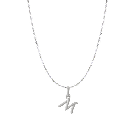 Akshat Sapphire Sterling Silver (92.5% purity) precious Name alphabet chain pendant (Pendnat with Anchor/Cable chain) pure silver designer alphabet chain locket